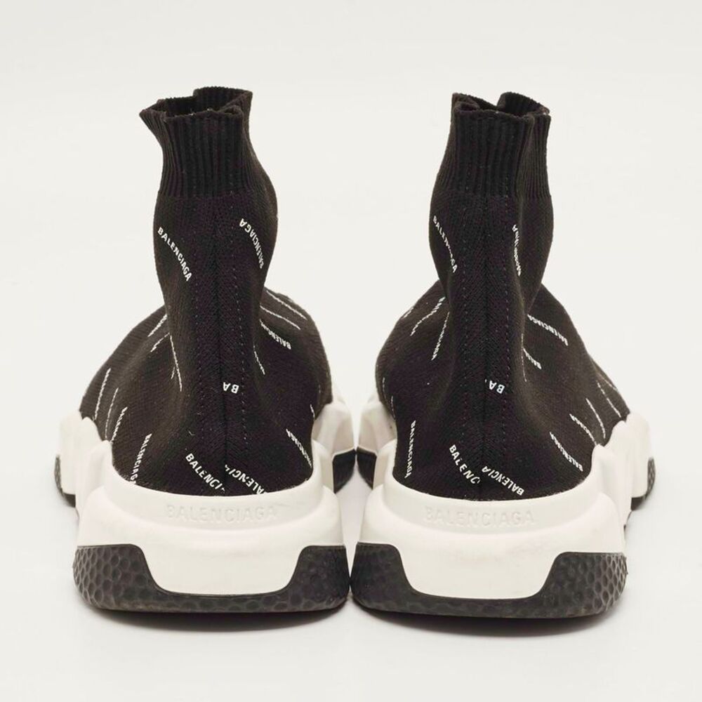 Balenciaga Speed Trainer Size 42 Black Knit Fabric High Top Sneakers - Picture 5 of 7